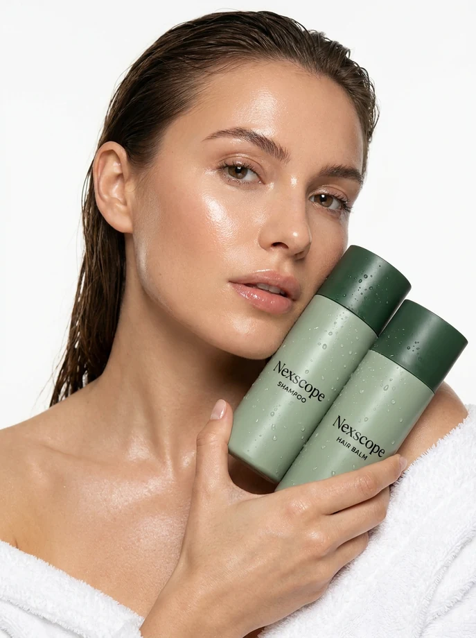 Haircare product model photography