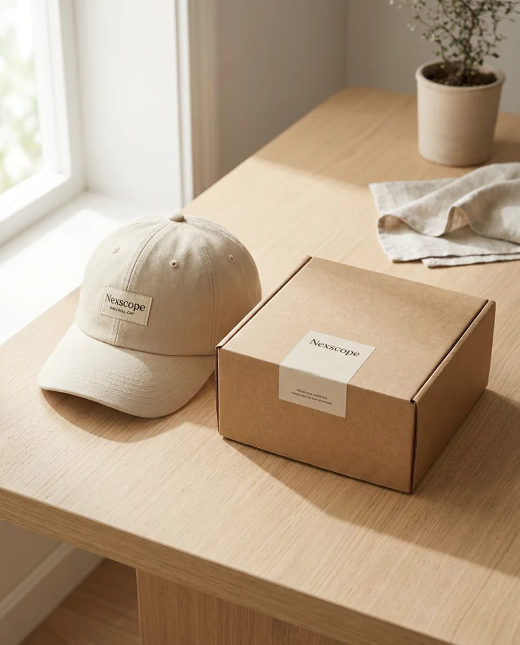 Studio product photography for cap and product packaging